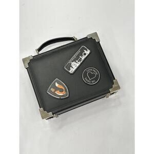 Aspinal of London Black Leather Mini Trunk Bag